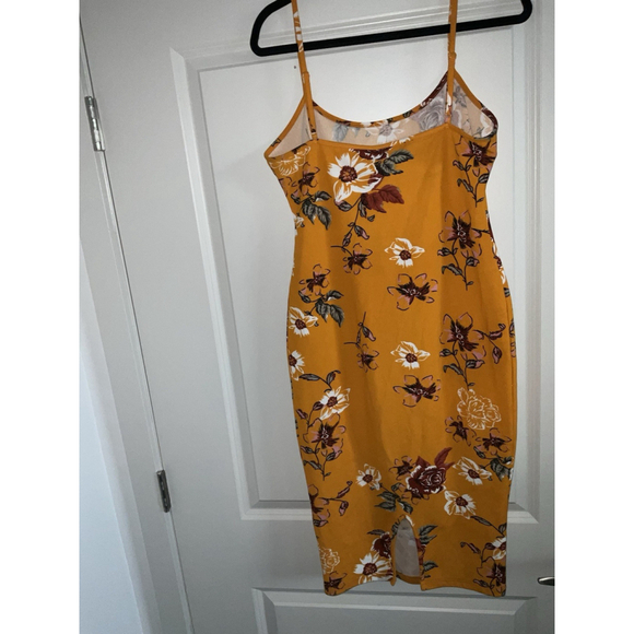 Shein‎ L size 8/10 yellow floral Maxi dress - Picture 9 of 10
